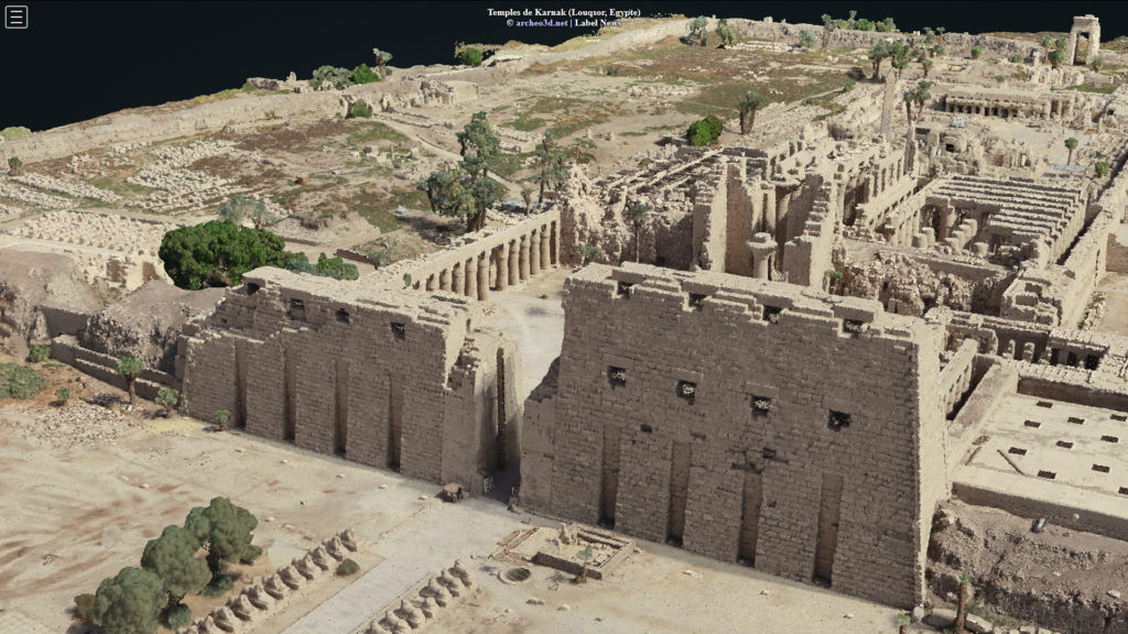 Modèle photogrammétrique des temples de Karnak