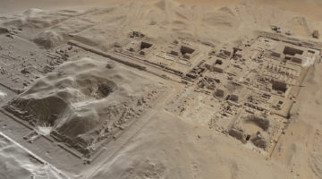 Vue aérienne 3D du complexe funéraire de Pépi Ier, Saqqara