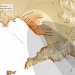 Carte. Éruption du Vésuve